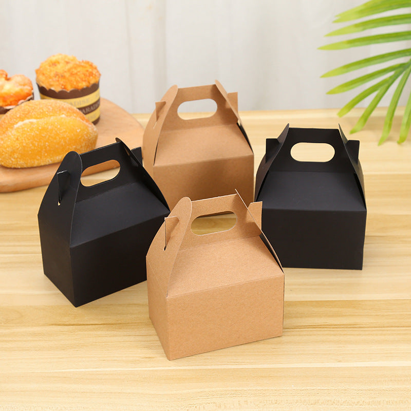 20 piece Kraft paper box cake hand box gift with hand gift box  13x10x6.5cm