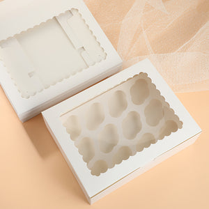 20 piece 12 cupcake box White cardboard baking cake box