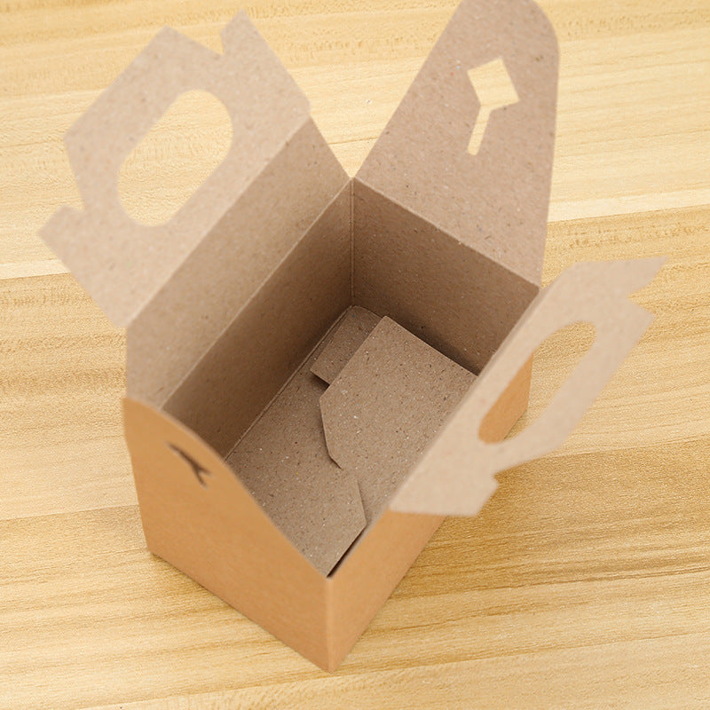 20 piece Kraft paper box cake hand box gift with hand gift box  13x10x6.5cm