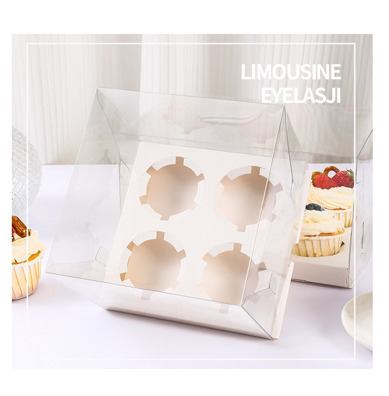 20 piece cupcake box 4 count with PET lid for cupcake