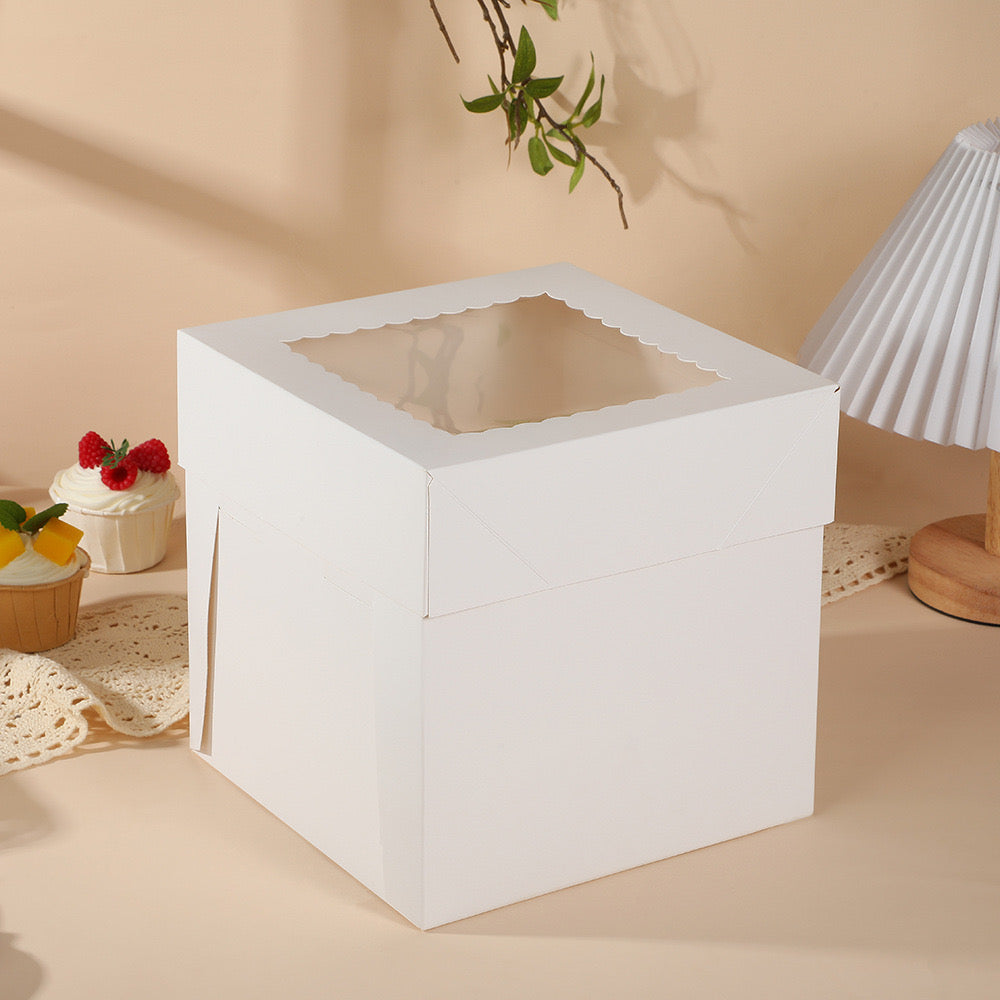 20 piece cake white box square shape 12*12*8inch