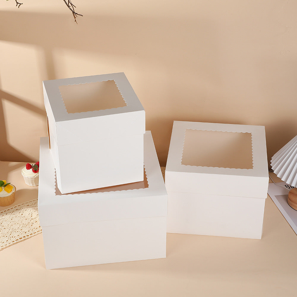 20 piece cake white box square shape 12*12*8inch