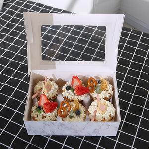 20 piece white paper box cake dessert box